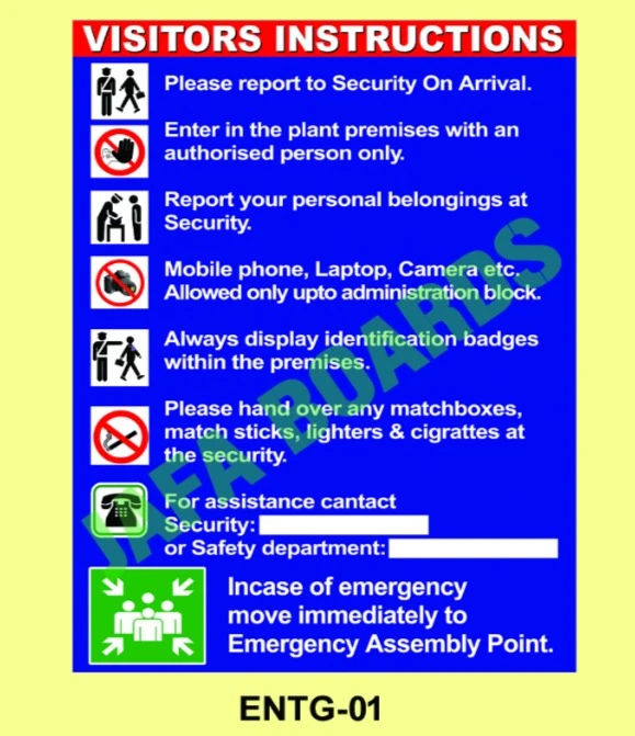 Entry Gate Instructions poster