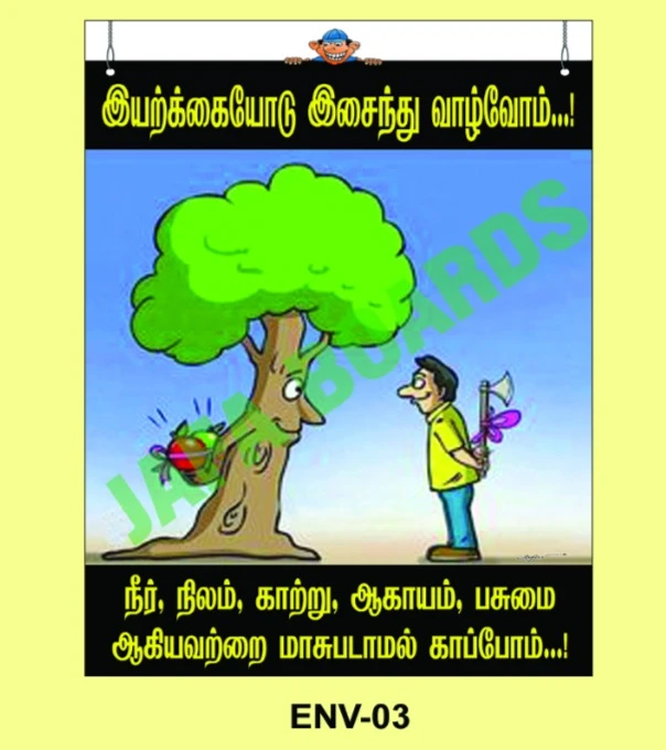 Save environment poster for factories and manufacturing units