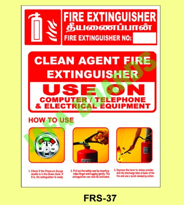 Fire safety awareness signage poster