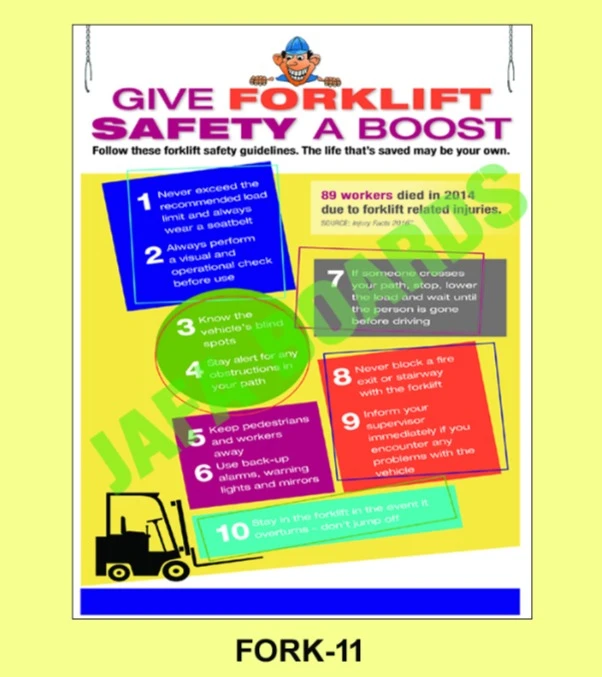 Forklift seatbelt safety message
