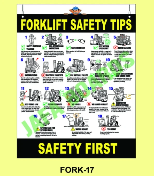 Forklift operating zone safety poster