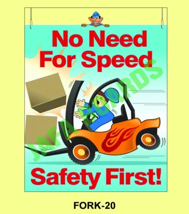 Forklift safety awareness training poster
