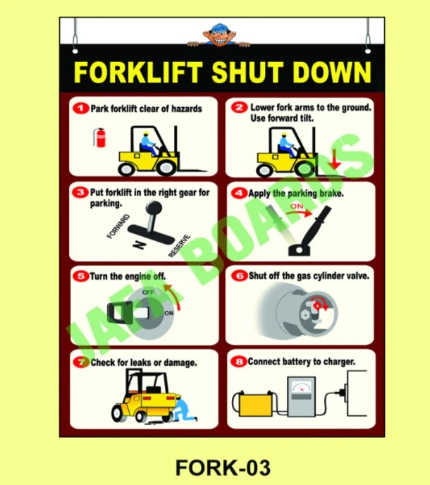 Forklift load handling safety poster