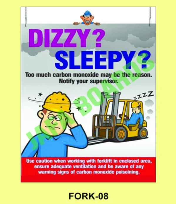 Forklift parking safety instructions