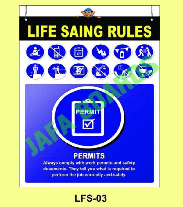 Life saving rules poster 3 – hazard prevention