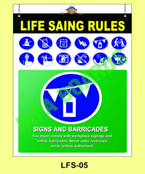 Life saving rules poster 5 – safe handling practices