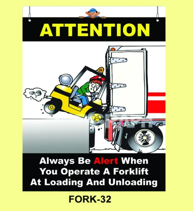 Forklift safety poster for warehouses