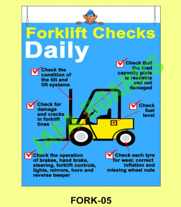 Forklift workplace safety instructions