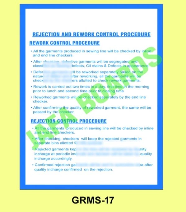 Garments safety rules for workers