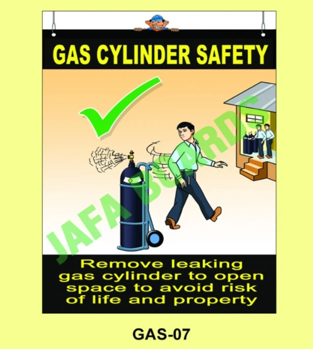 Compressed gas cylinder safety poster