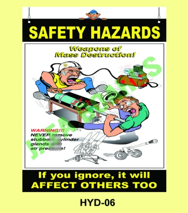 Prevent hydraulic accidents safety awareness poster